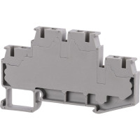 Клеммный безвинтовой зажим TDM ELECTRIC ЗКБ быстрого зажима двухуровневый 4 мм2 32А серый (Ph-C PTTB 4) SQ0822-0167