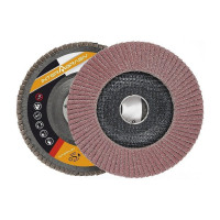 Конический лепестковый круг AC721X ECO 125x22 мм, оксид алюминия, Р60 Interflex 1005603041