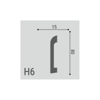 Напольный плинтус Де-Багет XPS POLYMER Н 6  00-00106154