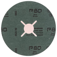 Фибровый шлифовальный круг CR5229 125x22 мм, керамика, P80, 10 шт Interflex 3024802501-10