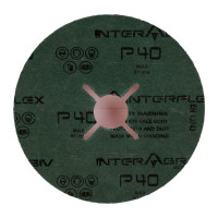 Фибровый шлифовальный круг CR5229 125x22 мм, керамика, P40, 10 шт Interflex 3024402501-10