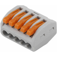 Клемма ЭРА серия 415 с рычагом 5 отверстий 0.08-2.5мм2 упаковка Б0057071