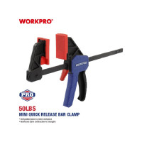 Быстросъемный мини зажим для штанги WORKPRO 100 мм, 2 шт. WP201016