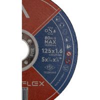 Круг отрезной круг INOX A046TBF 125x1.6x22 мм, Т41, нержавеющая сталь, металл Interflex 4079121610