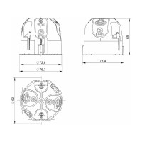 Установочная коробка для полых стен IEK 73x65 (ст.уз.) UKG10-068-065-000-P