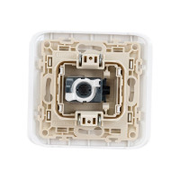 Компьютерная розетка LUXAR Deco с/у RJ-45 белая с рифленой рамкой 4606400620372