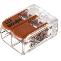 Клеммы WAGO, 221-612, 2Х6,0мм2, с рычажком, упаковка 50шт 78148