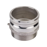 Камлок тип F (ниппель; наружная резьба BSP; 100 мм-4"; нержавеющая сталь) TITAN LOCK TL400FSS