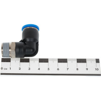 Фитинг цанговый угловой с наружной резьбой 3/8M для трубки диаметром 10 мм SHPI PL 10-R03