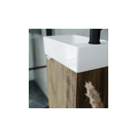 Подвесная тумба Sancos Mini 355x205x500, с распашной дверцей, внутри 1 полка, дуб чарльстон, арт. MN35ECHR