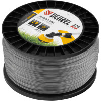 Леска двухкомпонентная EXTRA CORD (2 мм, 374 м, звезда, на DIN катушке) для триммера Denzel 96812