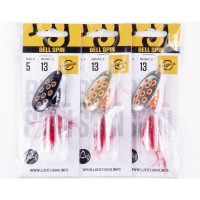 Вращающаяся блесна  Lucky John BELL SPIN 05, 013.0г, BRD/GRD/SRD, 3шт LJBS05-001SET