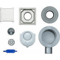 Точечный трап Logan L003-110 с решеткой из нержавеющей стали, 11x11 см 00306893