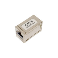 Проходной адаптер Cabeus RJ45-RJ45 (8p8c), категория 6, экранированный CA-8p8c-C6-SH