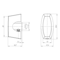 Вертушка на цилиндр ARMADILLO CB-Slim BPVD-77 Вороненый никель 44469