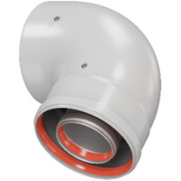 Промежуточный отвод ROMMER Rca-6010-000090 раструбный, 90 гр. 60/100 (наружный диаметр мама/папа) RG0091CSP6KDIS
