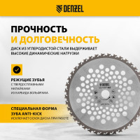Диск для триммера 255x25.4 мм, 40 зубьев, anti-kick Denzel 96382