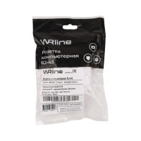 Двойная экранированная компьютерная розетка WRline WR-WS-8P8C-C5E-SH-2 RJ-45, категория 5e внешняя, Dual IDC, цвет белый 505218