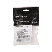 Одинарная экранированная компьютерная розетка WRline WR-WS-8P8C-C5E-SH-1 RJ-45, категория 5e внешняя, Dual IDC, цвет белый 505217