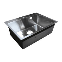 Нержавеющая врезная мойка SANTREK 650x480x220 т 3,0 САТИН D6548HS (+ сифон +дозатор + коландер 420x220) AQUA 312396