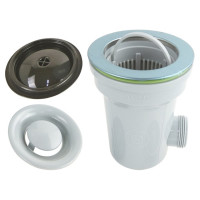 Сифон YOYO 3.5 дюйма, универсальный, с переливом и фильтр-стаканом, для каменной/нержавеющей мойки 901685