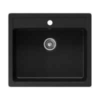 Кухонная мойка Teymi Helmi 57x50, черная матовая T120107 ЦБ-00266890