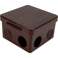Распаячная коробка IEK км 80x80x50мм о/к ip54 7 вв. дуб UKO31-080-080-050-K24-54