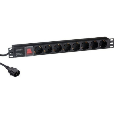 Блок розеток ExeGate ServerPro PDU-19H806 Al-8S-C14-3CU-SW 280845