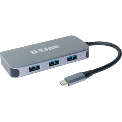 d-link Док-станция с разъемом usb type-c, 3 портами usb 3.0, 1 портом usb type-c/pd 3.0, 1 портом hdmi и 1 портом gigabit ethernet DUB-2335/A1A
