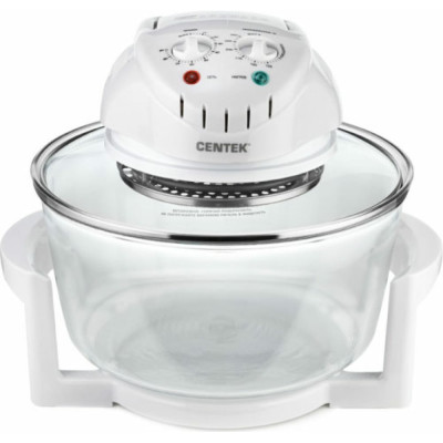 Centek Аэрогриль CT-1456 (WHITE) 12+5л 1400Вт, таймер 90 мин, max 250, 2 решетки CT-1456 WHITE