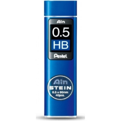 Pentel Грифели для карандашей автоматических Ain Stein 0.5 мм 40 грифелей в тубе C275-HBO HB 609991