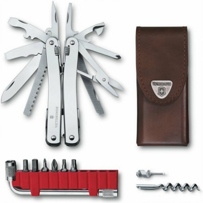 Victorinox Мультитул SwissTool Spirit X Plus 105 мм 35 функций в кожаном чехле 3.0235.L