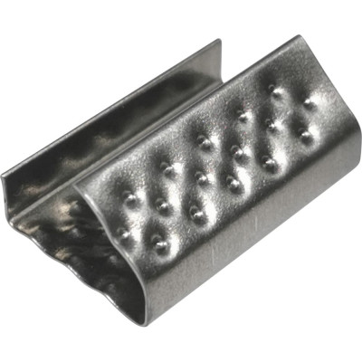 Кордленд Скрепа стальная 15x27x0,5 для ПП ленты 15мм (1000шт.) PP-16 KREP-00623