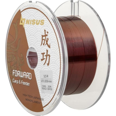 Nisus Леска forward carpfeeder brown 0,370mm/300m nylon (n-fcf-0370-300) 00000294555