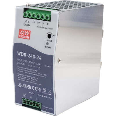 Mean Well Источник питания AC/DC WDR-240-24 240Вт Т00302347