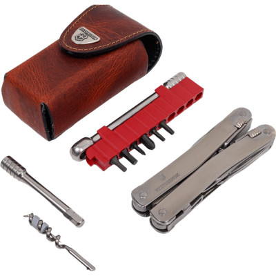 Victorinox Мультитул SwissTool Spirit X Plus Ratchet 105 мм 36 функций в кожаном чехле 3.0236.L