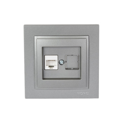 Mono Electric Розетка компьютерная Rj45 Cat6 DESPINA антрацит 102-242405-125