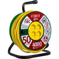 Силовой удлинитель на катушке 4 гн. 50м Союз 481S-3805