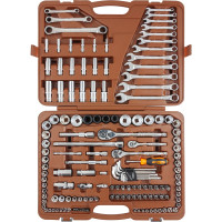 Специальный набор инструмента Ombra 911150 торцевые головки 1/4, 3/8, 1/2DR 4-32 мм и SAE 5/32 - 1-1/4, ударные торцевые головки 1/2 17-23 мм, 150 предметов 055544