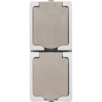 Двойная розетка вертикальная открытой установки 2П+3 IP54 16А TDM ELECTRIC Вуокса SQ1803-0009