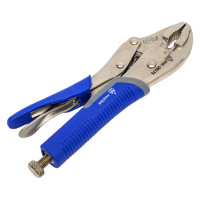 Зажим с фиксатором (175 мм, фигурные губки) МАСТАК 036-00175H