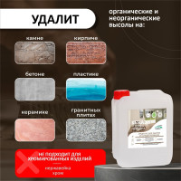 Средство для очистки после ремонта КЕНАЗ удаление цемента, бетона, очиститель затирки ржавчины, 5 л 809745