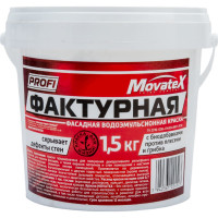 Водоэмульсионная краска Movatex PROFI фактурная, 1,5 кг Т20506
