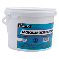 Водоэмульсионная краска Movatex Stroyka моющаяся, белоснежная, 3 кг Т31718