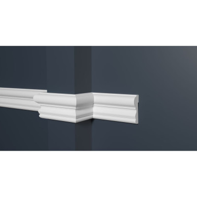 Стеновой молдинг Decor-Dizayn ударопрочный влагостойкий под покраску 44Х16Х2000 мм DD400