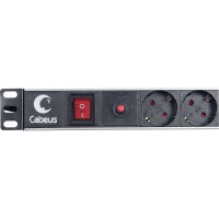 Блок евророзеток Cabeus горизонтальный, 6 розеток, фильтр, 16 A PDU-6P-F-2EU