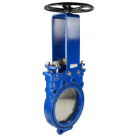 Задвижка шиберная DN.ru GGG40-SS304-NBR-2W Ду250 Ру10 двусторонняя, штурвал D040-03178