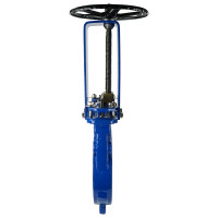 Задвижка шиберная DN.ru GGG40-SS304-NBR-2W Ду250 Ру10 двусторонняя, штурвал D040-03178