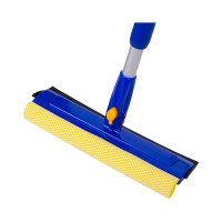 Вращающаяся стекломойка OfficeClean Professional, телескопическая ручка, рабочая часть 25 см, стяжка, губка, ручка 266772