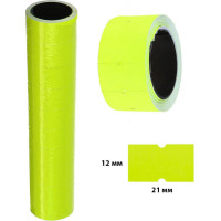 Ценники на ленте для этикетпистолета Calligrata набор из 10 роликов, в 1 ролике 200шт, 12х21мм желтые 651563